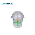 wholesale disposable transparent ice cream custom print plastic cup with lid